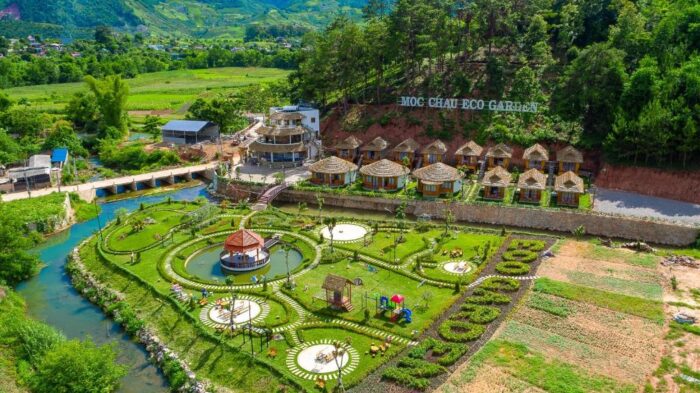 Combo 2N1Đ/3N2Đ Mộc Châu Eco Garden Resort – Hà Nội: xe đưa đón + phòng nghỉ 3*